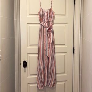 Multi color striped long sundress